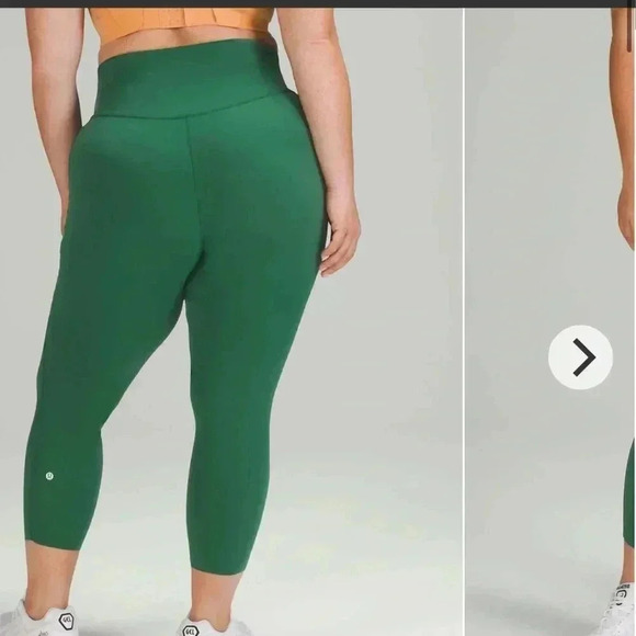 Lululemon Base Pace High Rise Crop 23”Brushed Nulux Everglade Green. Siz… - Picture 3 of 13